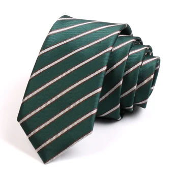 Novo Design Clássico masculino Gravata Listrada de Alta Qualidade 6CM Verde Laços Para os Homens, Terno de Negócio Trabalhar de Gravata da Moda Formal Fino Laço de Pescoço