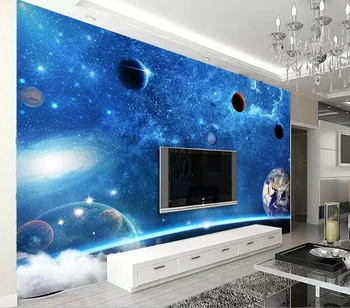 Personalizado mural cósmico 3D estrelado sala de estar, quarto, na parede do fundo