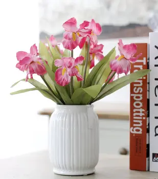 1pc Flor de Iris Falso Ramo de Flores para diy em Casa a Tabela de Armazenamento de Decoração Enfeite Arranjo Floral Material