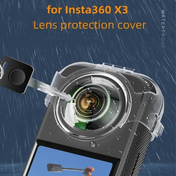 Para Insta360 X3 Lente Protetora PC Transparente Caso Protetor de Lente Removível Tampa de Proteção para o Insta360 X3 Caso de Acessórios