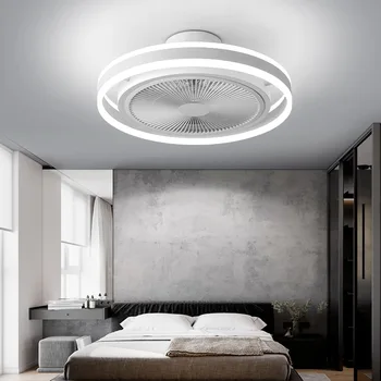 Led moderna ventilador de teto Nórdicos minimalista de ferro, ventilador de teto lâmpada é usada para o quarto, sala de estar, escritório e casa de iluminação