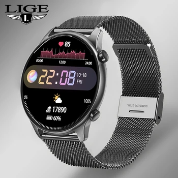 LIGE Smart Watch, Em 2022, o Smartwatch Para Homens Mulheres Smartband de Fitness Impermeável Moda Senhoras Relógio Novo Smart Atividade Rastreadores