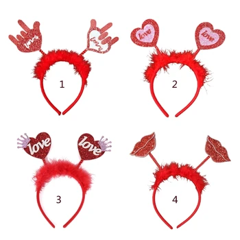 Coração Boppers Cabeça E Do Coração De Forma Lantejoulas Coração Cabeça Dos Namorados Cabeça Para As Meninas Coração De Cabelo Aro