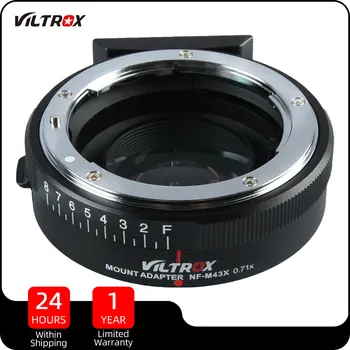 VILTROX NF-M43X DE 0,71 X Lente Anel Adaptador para Nikon F Lente G para Micro 4/3 Câmera da Panasonic e Olympus 8 Abertura Manual