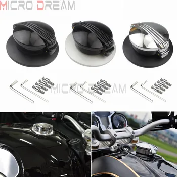 3 Cores de Café Racer da Motocicleta de Alumínio Gasolina Gás Combustível Tampão do depósito de Ficha Para a BMW R NOVE T R9T 2014-2019