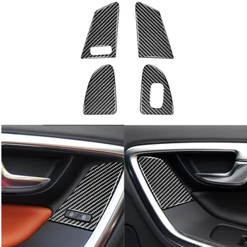 Estilo Carro Accessorie Para Volvo S60, V60 2010-2017 Janela No Interior De Elevação Botão Decorativo Adesivo De Fibra De Carbono 3 Estilos