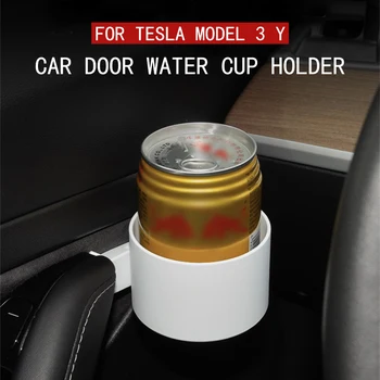 Tesla Model 3 Y Auto De Água, Suporte De Copo Porta Do Carro Caixa De Armazenamento De Bebidas De Café Titular Garrafa Stand De Peças De Interior De Acessórios