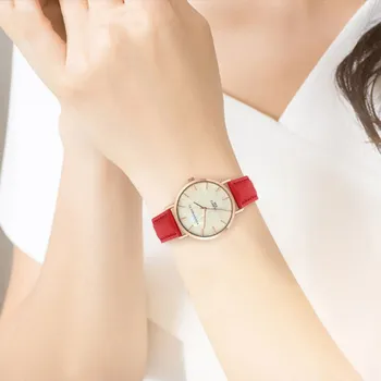 Mulheres Novas Relógio Marca De Luxo Casual Requintado Cinto De Couro, Relógios Com Moda Estilo Simples Relógio De Pulso De Quartzo Reloj Mujer