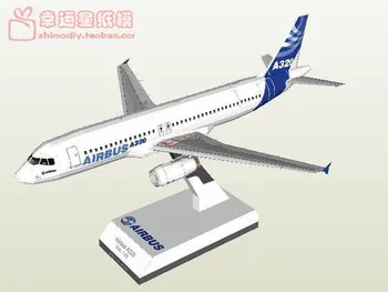 Veículo de Aeronaves A320SAS(TB) de Papel em 3D Modelo DIY de Papel Manual de Moldagem Brinquedos