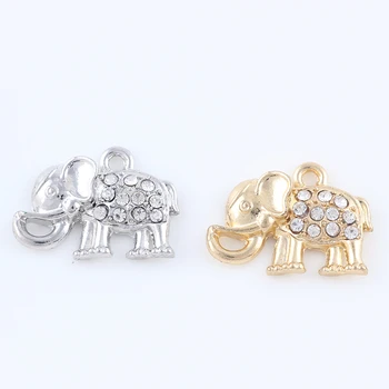 20Pcs Liga de Metal Vintage Animal Elefante Oscila Encantos Ajuste Bracelete feito a mão Pendente Jewelr Fazer Acessórios