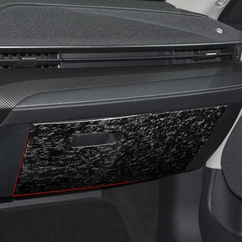 De Fibra De Carbono, Caixa De Luva Painel De Decoração Patch Embaçados Textura Carro Adesivos Para 2021 Ford Mustang Mach E Acessórios Do Exterior