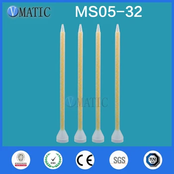 Frete grátis Plástico 5Pcs Resina Misturador Estático MS 05-32 de Mistura dos Bocais Para Duo Pack resina epóxi Amarela (Core)