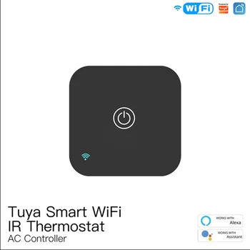 Wifi IR Termostato CA o Controlador de Botão de Toque Vida Inteligente Tuya APLICATIVO sem Fio de Temperatura e Umidade Sensor de Voz