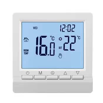 Prática Família Termostato Mini Termostato Digital Segura em Casa, montada na Parede Controlador de Temperatura de Medição de Umidade