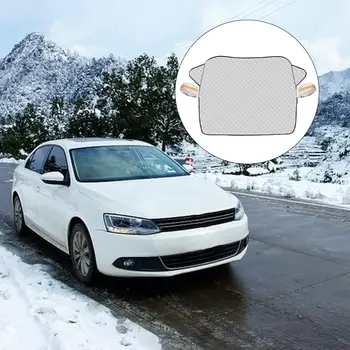 Pára-brisa do carro de Neve de Gelo Cobertura de Inverno Protetor Cabe a Maioria de Carros SUV de Geada, Gelo Remoção de Fixação Segura 37x27x4.5cm Exterior Durável