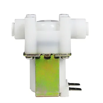 N. C N. O Plástico Válvula Solenóide G1/4 Plug Rápida 6mm Plug-In Dc12V Dc24VAc220V