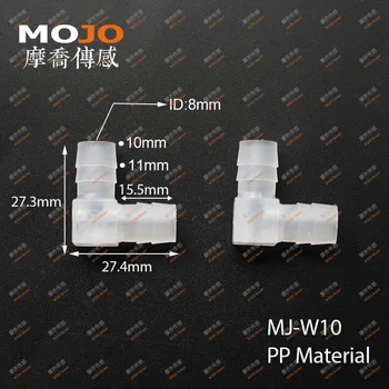 2020 MJ-W10(10pcs) Cotovelo tamanho de tipo para parafusos de 10 min para fora diâmetro do tubo conector