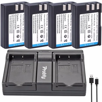 4Pcs Probty EN-EL9 PT EL9 Bateria + USB Carregador Dual para Nikon D700 D100 D300 D3000 D5000 D5100 D80 D60 D70 D70s D50 D40 D40X