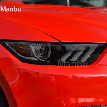 Para Mustang 2015-2017 - 2018 Shelby GT500 o Farol do Carro Película Protetora Frontal Transparente Luz Fumado Preto TPU Adesivo