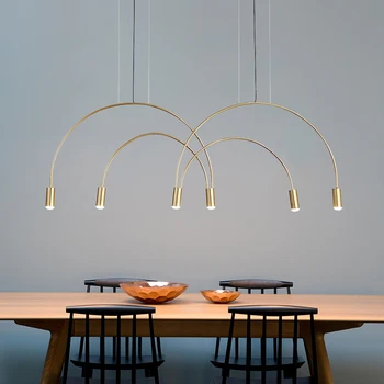 Restaurante moderno Office Área de Lâmpadas Criativa Linha de Moda Quarto de Estudo Sala de estar Luzes Pingente hanglamp