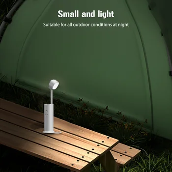Lâmpada de mesa Dobrável Multifuncional de Cabeceira Lâmpadas LED sem fio Retrátil de Poupança de Energia com o Titular do Telefone para Camping Caminhadas