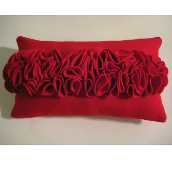 #681 Artesanal sólido Rosa travesseiro almofada lombar, almofada de sofá de almofadas do carro travesseiro carro almofada 30*50cm