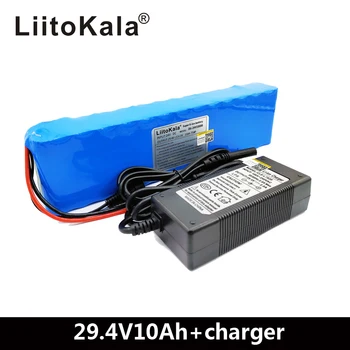 Liitokala DC 24V 10ah 7S4P baterias 15A BMS 250W 29.4 V 10000 mAh Bateria para o motor conjunto de cadeira de Energia Elétrica + 29.4 V 2A carregador