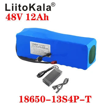 LiitoKala 48v12ah de Lítio 18650 Bateria Elétrico Scooter Moto Com 54.6 V 2A Carregador para 500W 750W 1000W Motor Duty Free