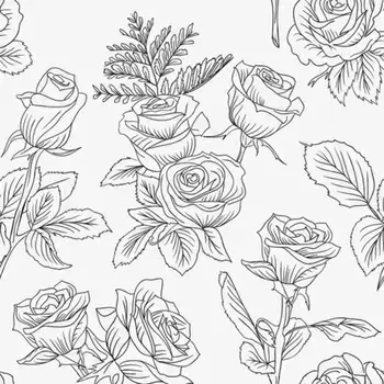 ZhuoAng Flores Folhas de Rosa de Fundo Claro Selos Para DIY Scrapbooking/cartões/Álbum Decorativos de Silicone Carimbo de Artesanato