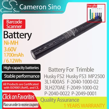 CameronSino Bateria para Trimble Husky FS2 Husky FS3 MP2500 se encaixa Itron 3L1400AS P-2049-1000 P-2040-0022 Scanner de código de Barras da bateria
