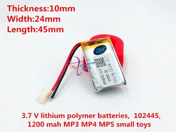 melhor bateria de marca Tamanho 102445 3,7 V 1200mah Bateria de polímero de Lítio com Placa de Protecção Para Produtos Digitais em seu GPS