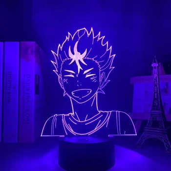 Led 3D Anime Luz da Noite Haikyuu Yu Nishinoya para Decoração do Quarto do Nightlight Crianças de Presente de Aniversário Mangá 3d Lâmpada Nishinoya