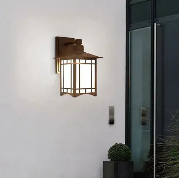 Lâmpada de parede exterior em estilo Chinês simples villa de armazenamento à prova de água e umidade-prova de alumínio da lâmpada do DIODO varanda lâmpada de parede