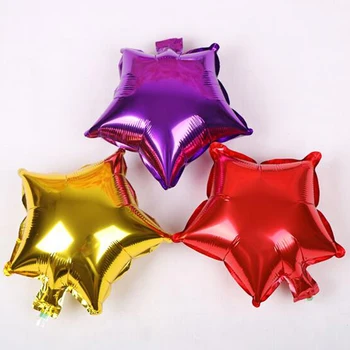 20pcs Balões estrela de Cinco pontas de Forma a Folha de Balão de festas Decoração de Aniversário de Crianças de Alumínio Balão de Decoração de Casamento