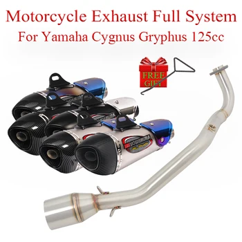 De Exaustão da motocicleta Completa do Sistema de Ligação de Tubos Escorregar Para a Yamaha Cygnus Gryphus 125cc Modificado Moto de Escape de Aço Inoxidável Yoshimura