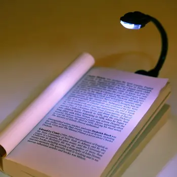 1pcs Mini Clipe Flexível-Na Brilhante Luz do Livro Portátil do DIODO emissor de luz Branco do Livro de Leitura da Lâmpada da Luz de todo o Mundo o mais novo Hot Pesquisa