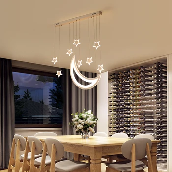 moderno cristal lustres para quarto de parede de led lua lâmpada cocina accesorio luzes de teto hanglampen ventilador de teto