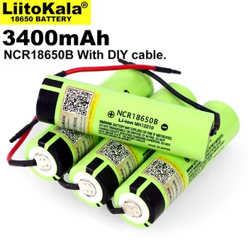10PCS/LOT Liitokala Novo Original NCR18650B 3,7 V 3400mAh 18650 Bateria de Lítio Recarregável+ DIY Linie