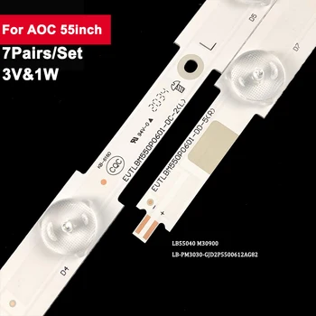 600mm 3V Retroiluminação Led Strip Para AOC 55inch LB55040 M30900 7Pairs/Set de Televisão de Reparação de Peças de Reposição BDL5530QL/93 55PFT5100S/98