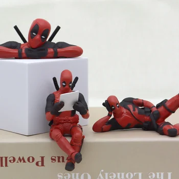 Marvel, Deadpool Figuras De Ação Cartoon Filme De Anime Do X-Men Deitado Postura Mini-Coleção De Bonecas Do Modelo Crianças Menino Dom 2022 Novo