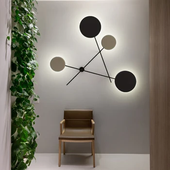 Nordic parede da sala de luz moderno, criativo quente durante todo o quarto lâmpada de parede minimalistas corredor lâmpada de parede