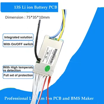 13S 48V Li bateria de iões de BMS com 20 A constante corrente de descarga para elétrico da bateria da bicicleta BMS com função de interruptor