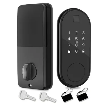 Entrada sem chave de Bloqueio de Porta Smart Lock Bluetooth Eletrônico Fechadura de Porta Fechadura de Desbloqueio por Fingerpint App Berloques Códigos Chaves do Alexa