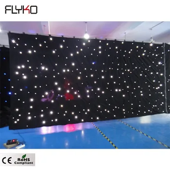 Frete grátis quente da venda luzes led céu estrelado estrelas, cortina de led, cortina de estrelas 3x6M DMX512