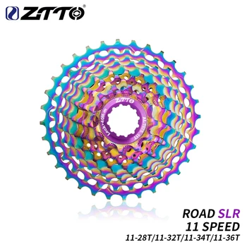 ZTTO colorido SLR CNC estrada de bicicletas 11 velocidades 11-28 / 32/34/36 T bicicleta cassete de roda livre ultraleve bicicleta cascalho 22 s roda