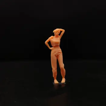 1/43 e 1/64 Escala Modelo de Resina de Esportes Lazer Mulheres Incolor Diorama Miniatura pintada à Mão T727