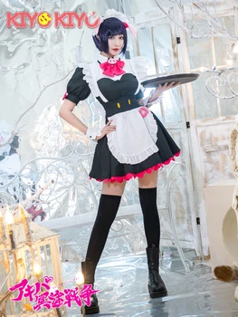 KIYO-KIYO Anime Akiba Empregada Guerra Costumes Wahira Nagomi Empregada vestido de Cosplay da Mascote do Traje de Halloween
