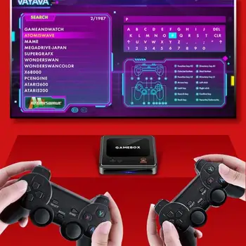 Sistema Dual Gamebox Android Emuelec4.3 Retro, Consolas de jogos de Vídeo HD TV Jogador de Jogo sem Fio Para Jogos de Arcade