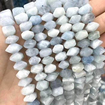 6*11mm Natural Aquamarines Irregular de Pedra Espaçador Solta Esferas Para o Encanto da Jóia de DIY Fazer Pulseira Colar