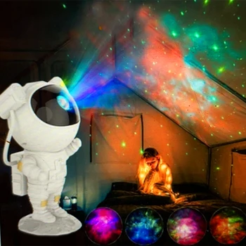 LED Galaxy Star Lâmpada do Projetor USB Astronauta NightLight para Quarto Familiar, Sala de estar Decoração de Festa de Aniversário de Crianças de Presente